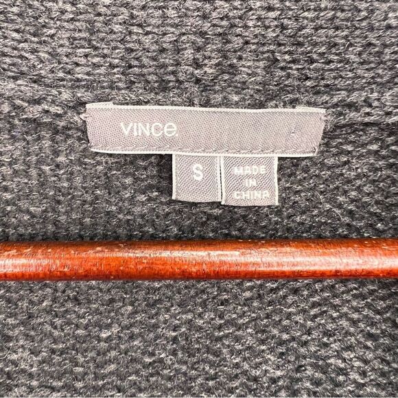 Vince Wool Cashmere Alpaca Yak Grey Draped Cardigan Size Small - Picture 8 of 8